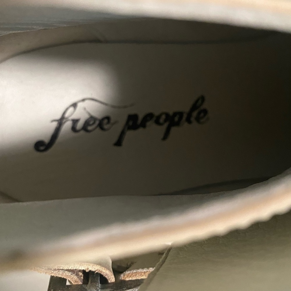 Free People Cream Ankle Boots - Picture 11 of 13